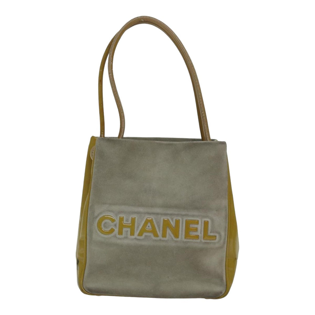 Top Quality Chanel Camelia Tote Bag Suede Yellow CC Auth bs16253