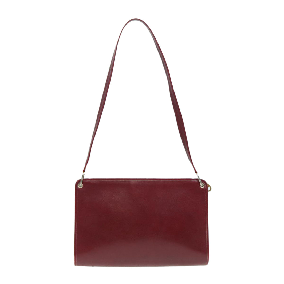 CHRISTIAN Pearl Street Bags Dior Shoulder Bag Leather Red Auth bs16458