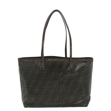 FENDI Zucca Canvas Tote Bag Brown Auth bs9220
