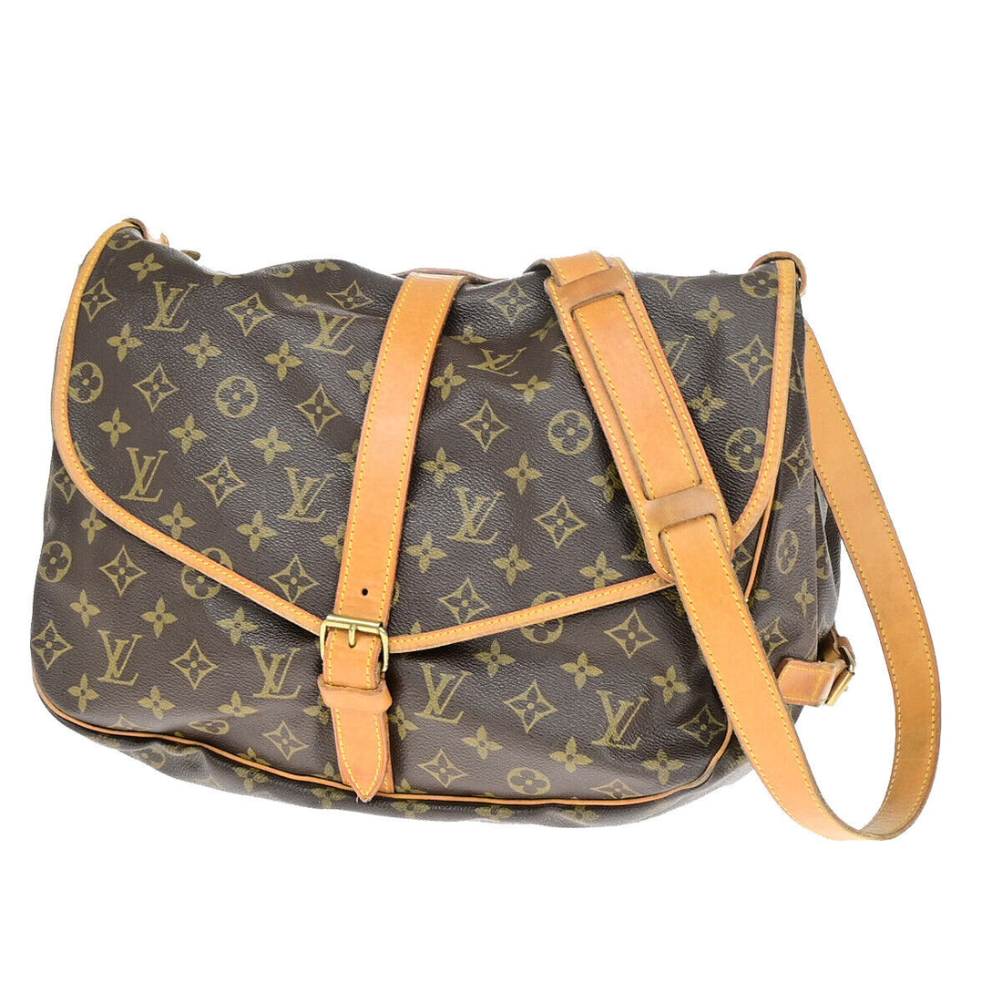 Louis Vuitton Saumur 35  Canvas Shoulder Bag