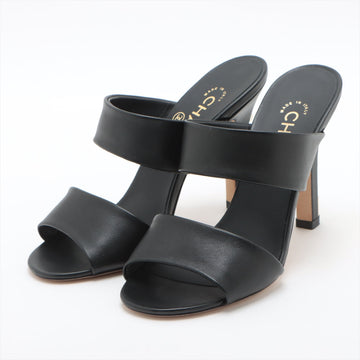 Top Quality Chanel Coco Leather Sandal 36C  Black G32755  Pearl Box  Bag
