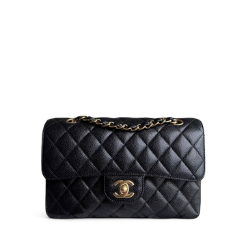 Chanel Classic Flap Small - Togo/epsom/caviar/clemence/callfskin/cowhide/lambskin 23CM Quilted Black Gold Hardware