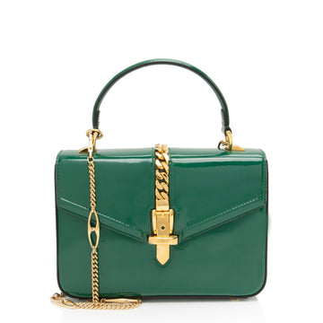 Gucci  Leather Sylvie 1969 Mini Top Handle
