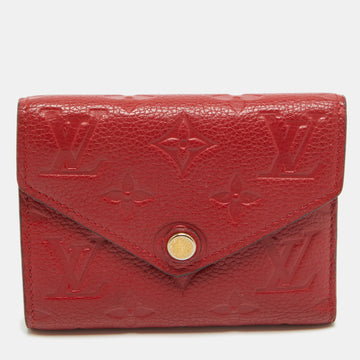 Louis Vuitton Cherry Monogram Empreinte Leather Compact Curie Wallet