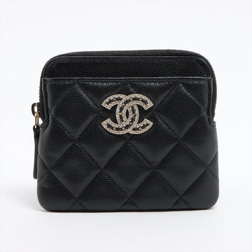 Chanel Matrasse Caviar S Coin Case Black G  32rd
