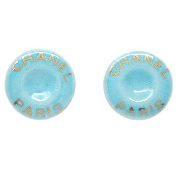 Chanel Button Earrings Clip-On Gold 97P