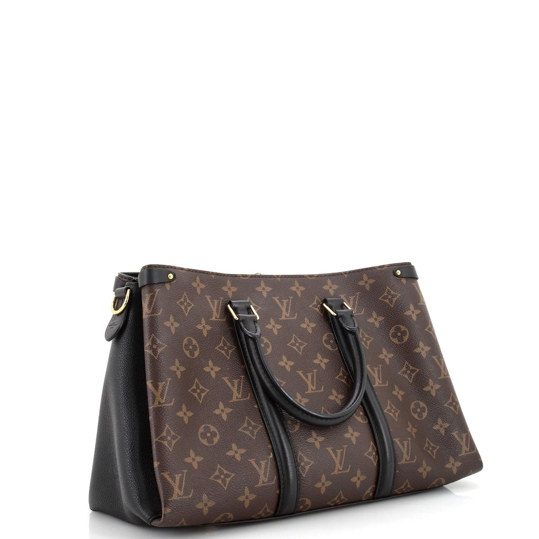 Soufflot Tote Monogram Canvas with Leather MM