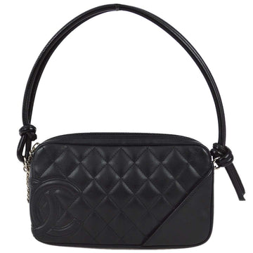 Chanel 2003-2004 Black Calfskin Cambon Ligne Handbag