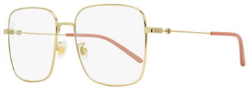 Gucci Women's  Eyeglasses GG0445O 001 Gold/Pink 56mm