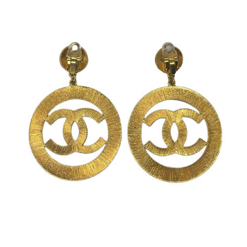Chanel  Textured CC Drop Earrings