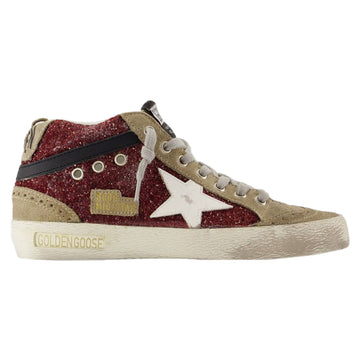 Mid Star Sneakers - Golden Goose Deluxe Brand - Leather - Burgundy