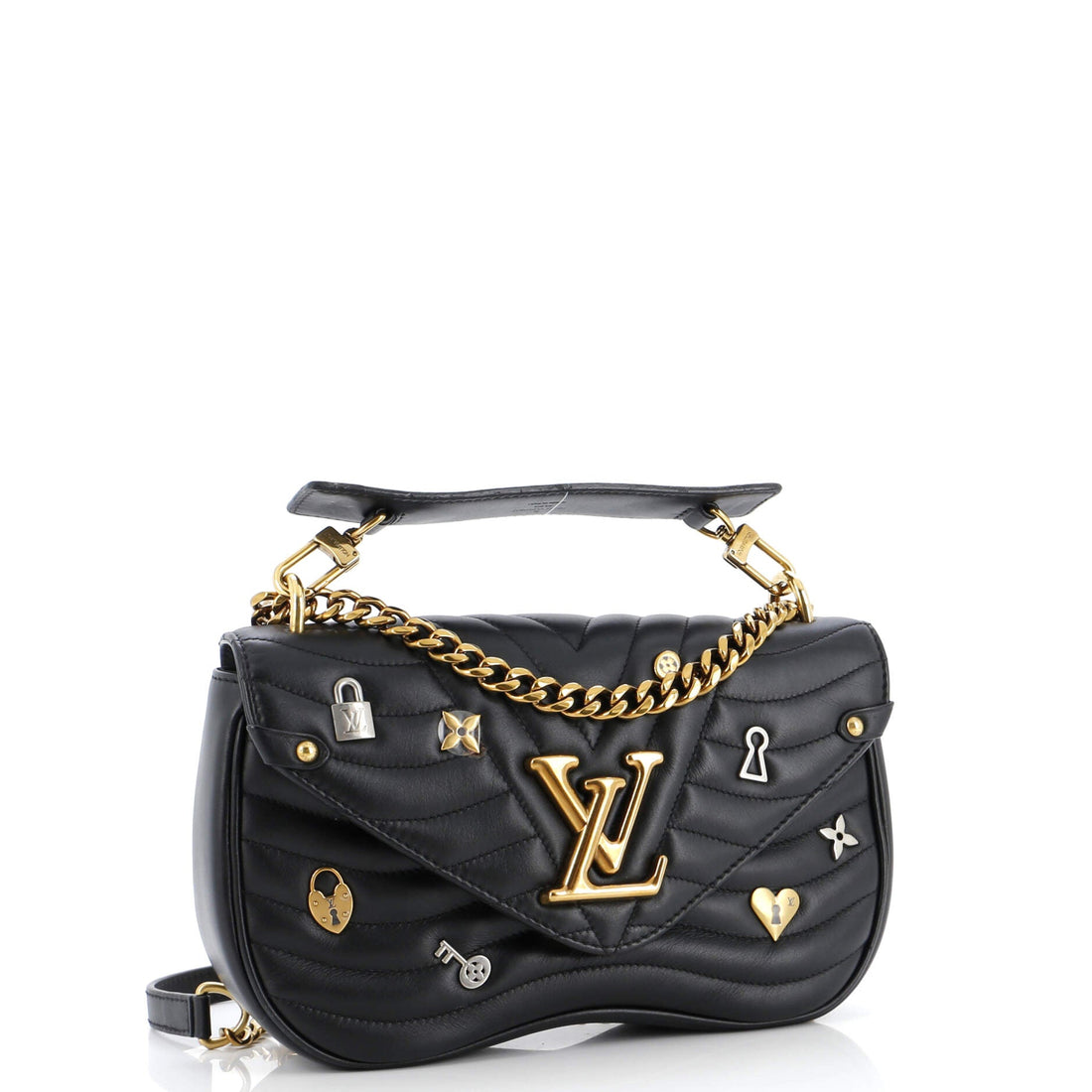 New Wave Chain Bag Limited Edition Love Lock Quilted Leather MM