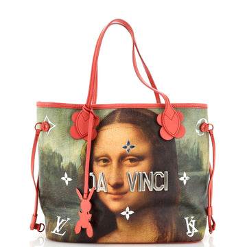 Neverfull NM Tote Limited Edition Jeff Koons Da Vinci Print Canvas MM