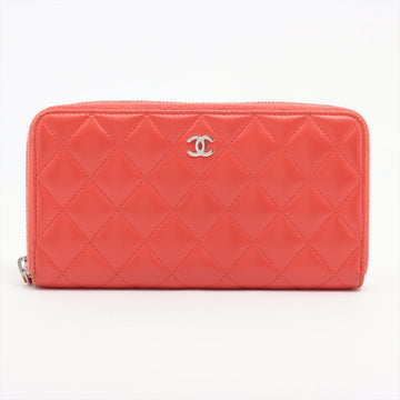 Chanel Matrasse  Round  Wallet Red Silver Gold