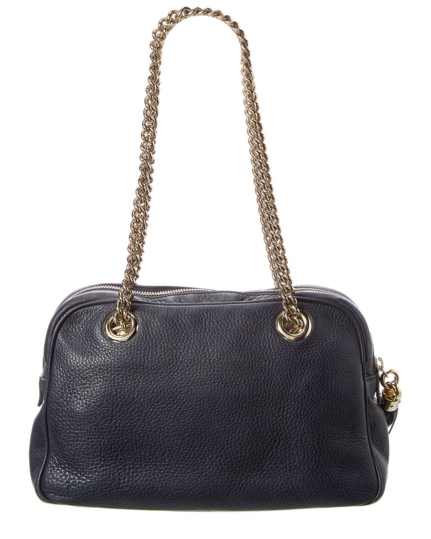 Gucci Black Leather Chain Soho Tote (Replc )