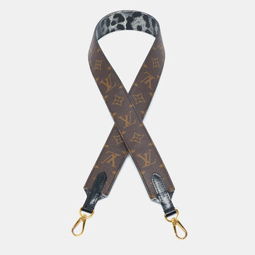 Louis Vuitton Monogram Canvas And Leopard Print Leather Shoulder Bag Strap