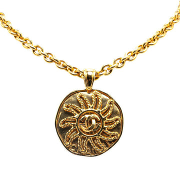 Top Quality Chanel  Coco Mark Sun Motif Necklace Gold Plated