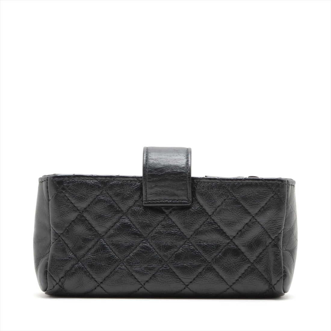 Top Quality Chanel Matrasse Leather Chain Shoulder Bag Black Silver Gold  20th