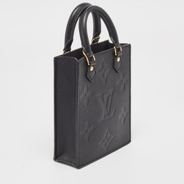 Louis Vuitton Black Monogram Empreinte Leather Petit Sac Plat Bag