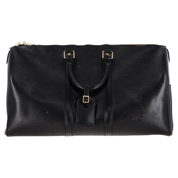 Louis Vuitton Keepall Bandoulière 50 Duffle Bag in Black Epi Leather