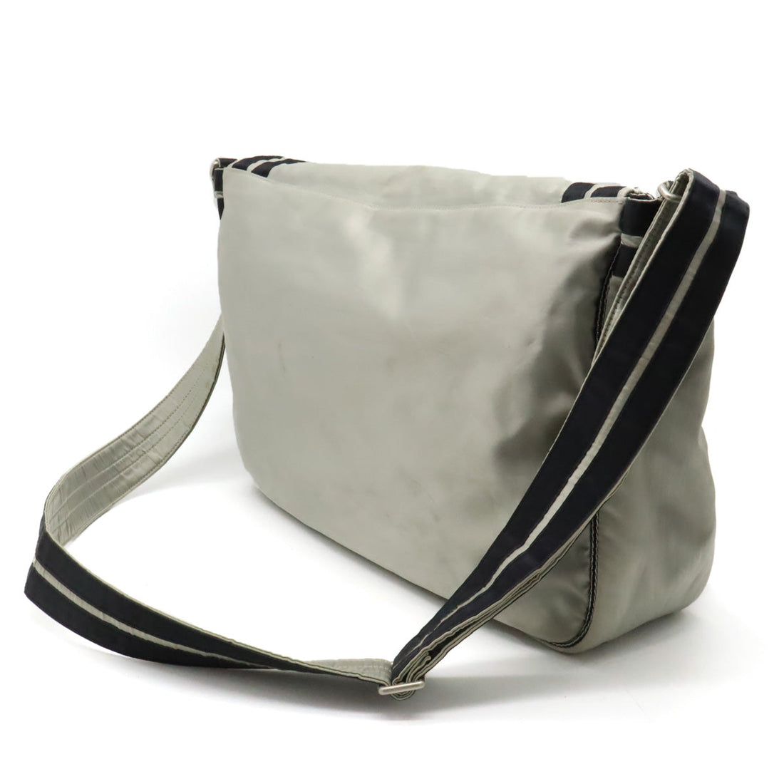 Chanel  Chanel SPORTS LINE COCOno mark SHOLDER BAG Messenger Bag Saten Nylon Silver Black A31751