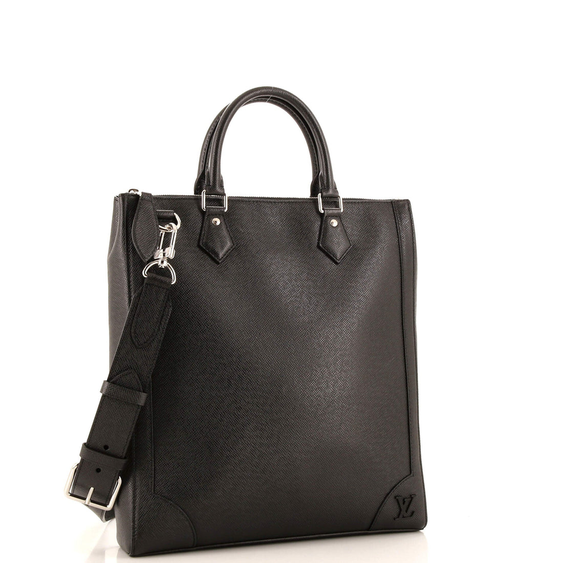 Vertical Tote Taiga Leather