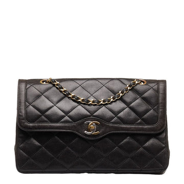 Chanel Matrasse Double Flap  Limited Handbag Chain Shoulder Bags Black  S  CHANEL