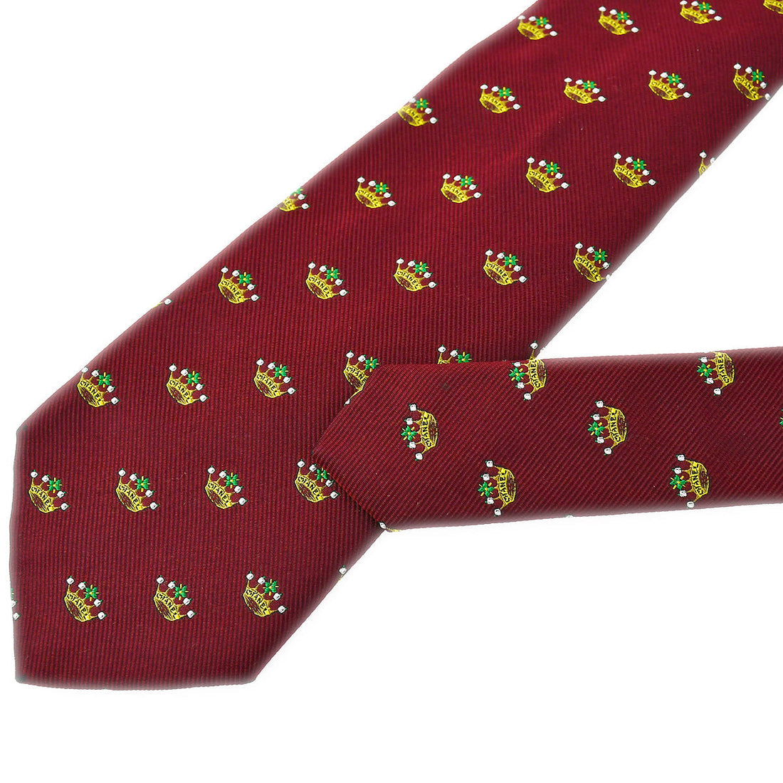 Chanel Neck Tie Bordeaux Small New