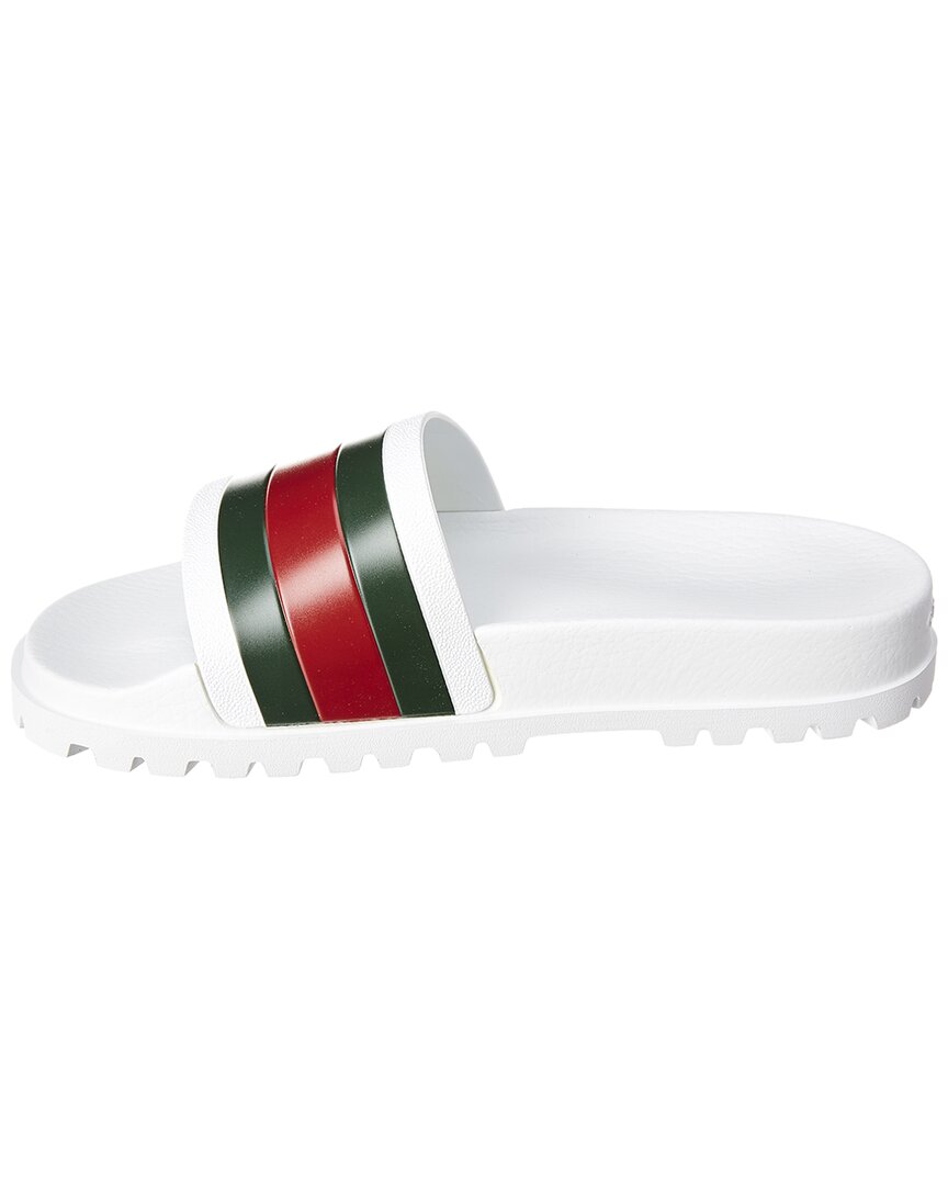 Gucci Leather Web Slide