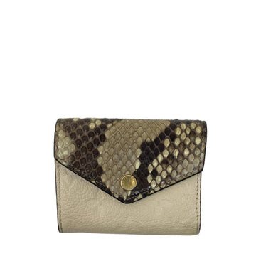 Zoe Wallet In Neige And Snakeskin