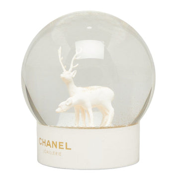 Chanel Novelty Tonakaï nowdome Clear White Glass  Chanel