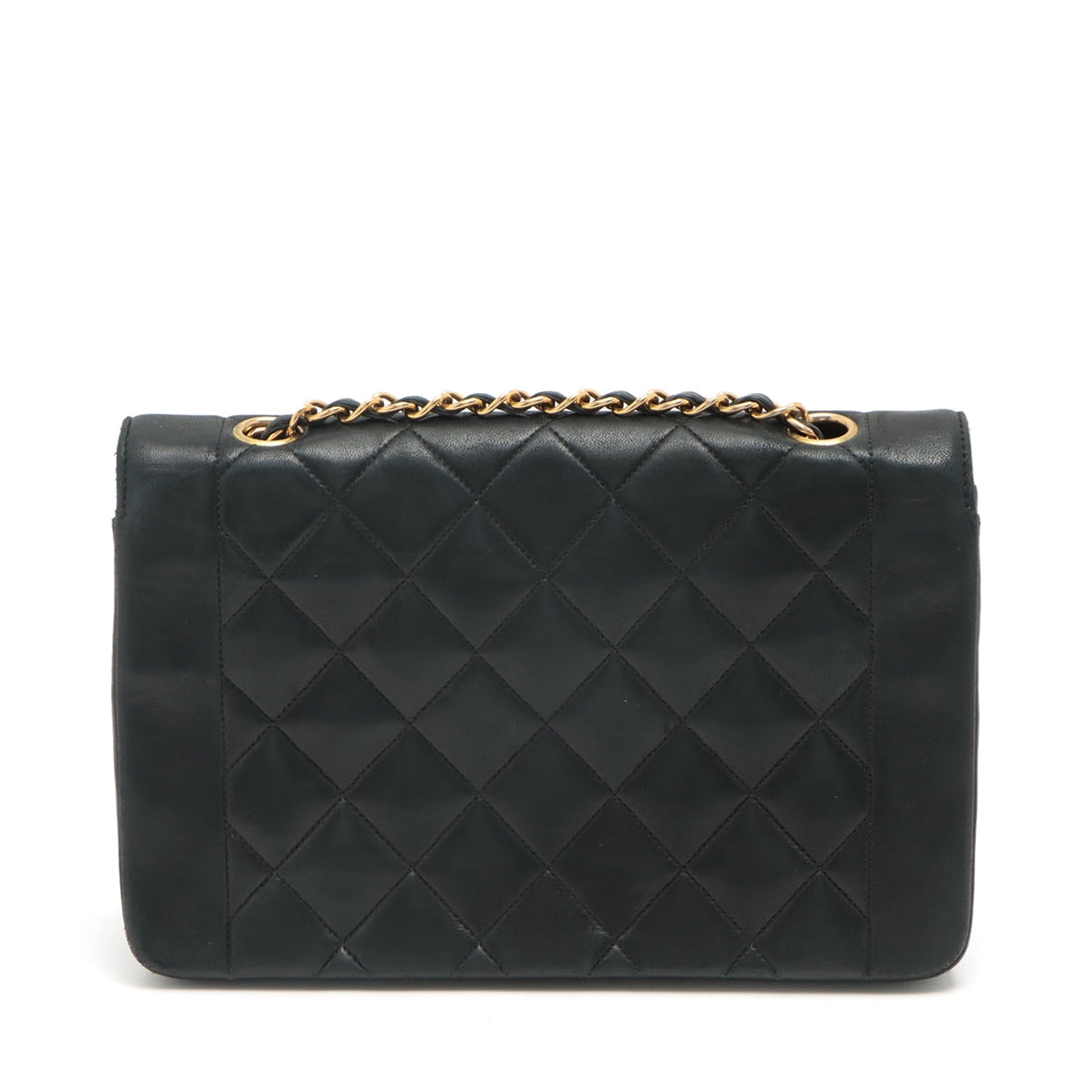 Chanel Matrasse  Single Flap Single Chain Bag Diamond Flap Black Gold  2nd