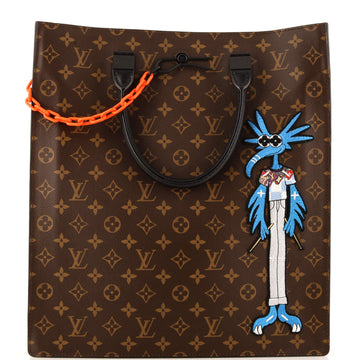 Solar Ray Sac Plat Bag Monogram Canvas with LV Friends Patch