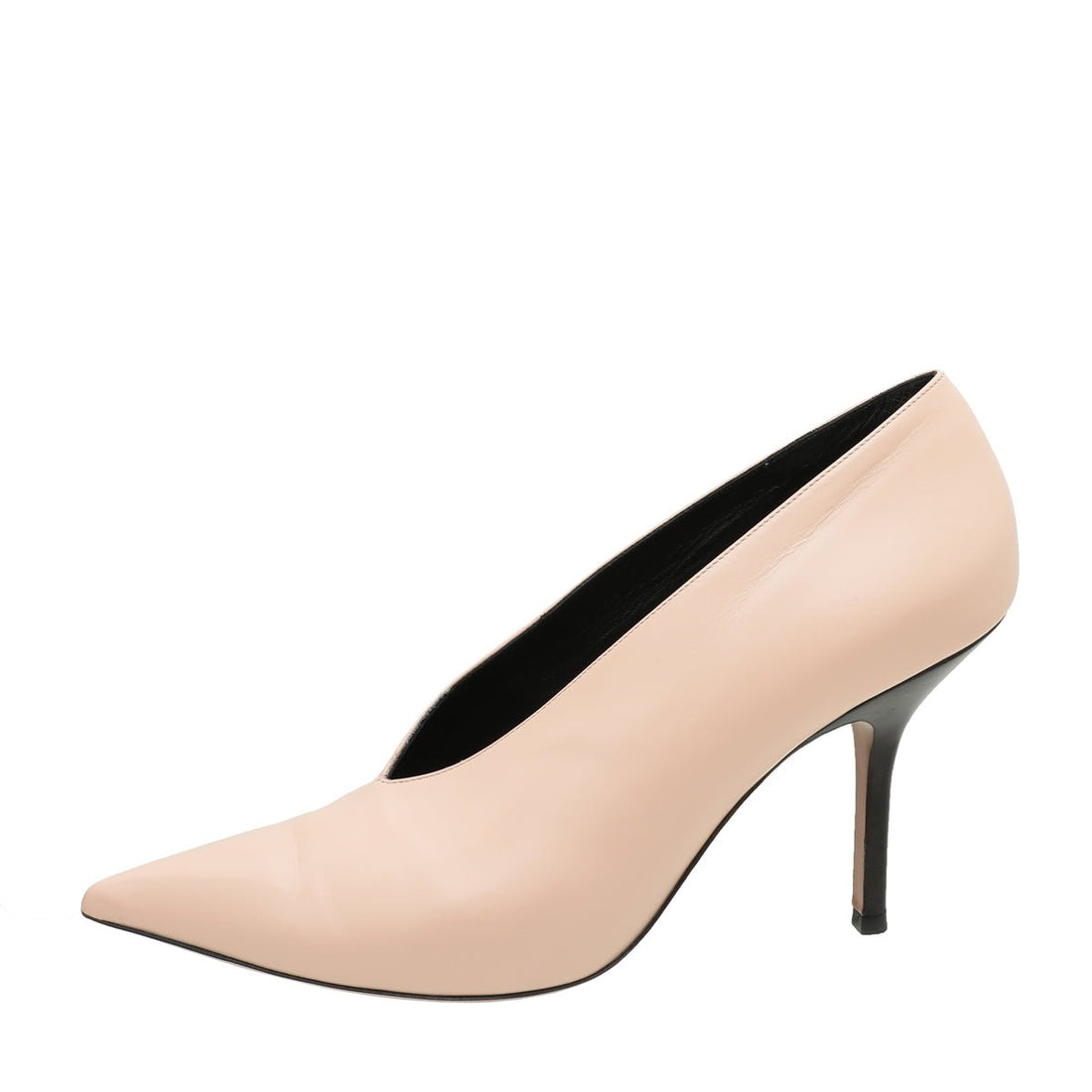Celine Peach Pointed V Neck Pump 38.5