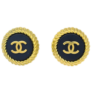 Chanel Gold Button Earrings Clip-On 95C