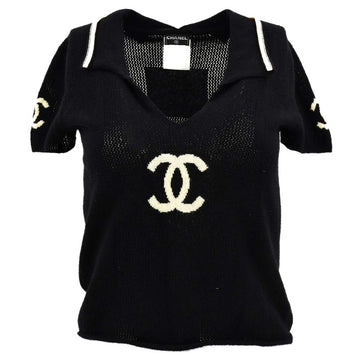 Chanel Cruise 2001 CC-print cashmere top #38