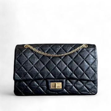 2.55 227 Large 31CM Quilted CalBNkin Black Golden Hardware