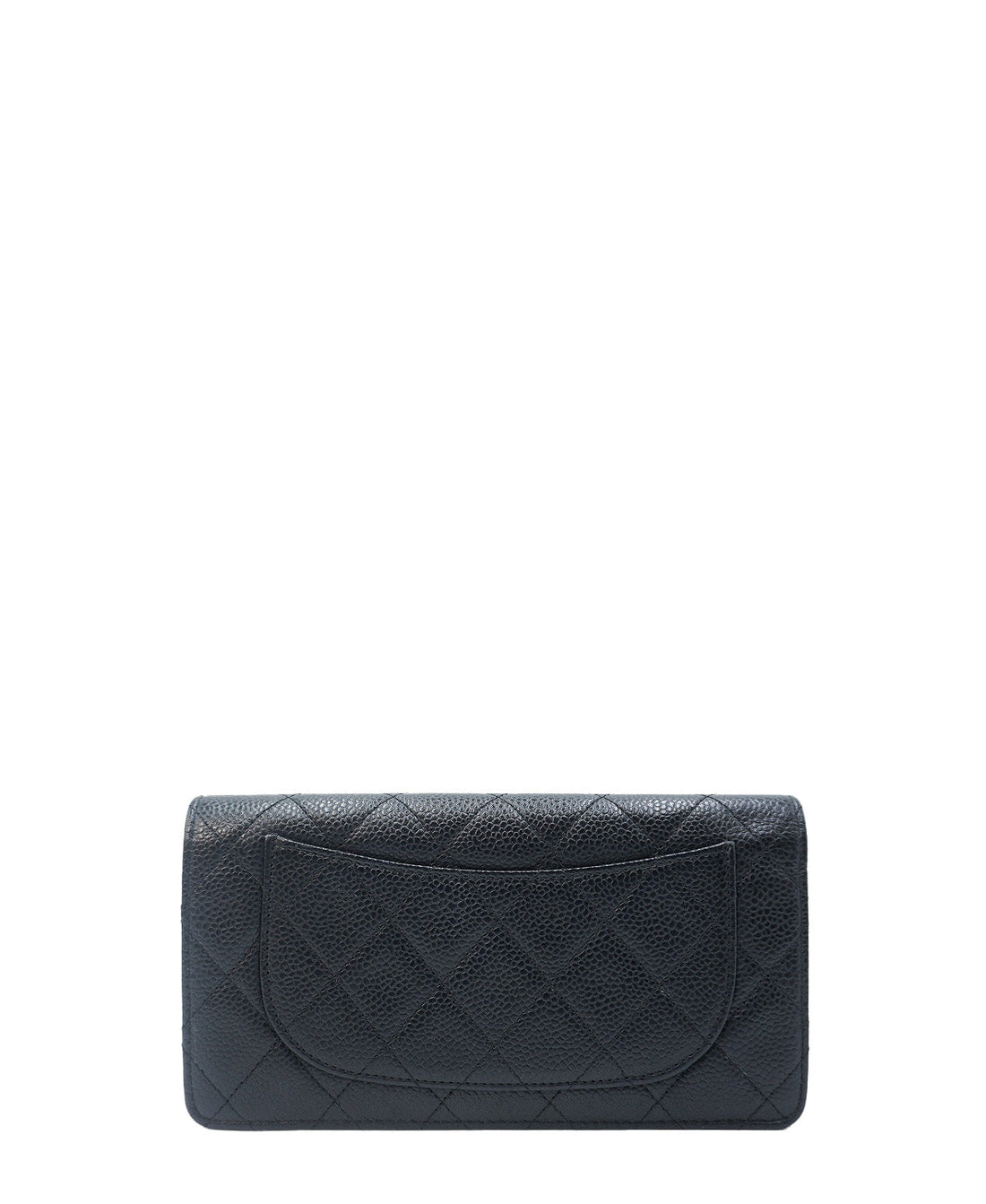 Caviar Quilted Yen Bifold Wallet Black