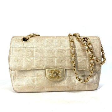 Beige Fabric Chanel Shoulder Bag