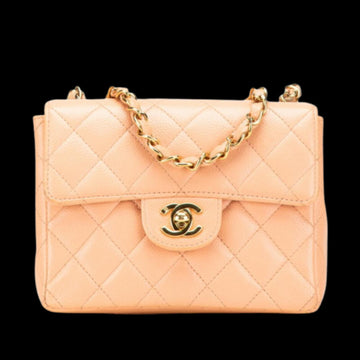 Beige Leather Chanel Shoulder Bag
