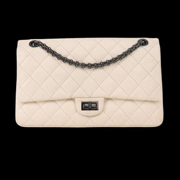 Beige Leather Chanel Flap Bag