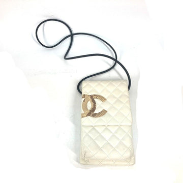 Beige Leather Chanel Shoulder Bag