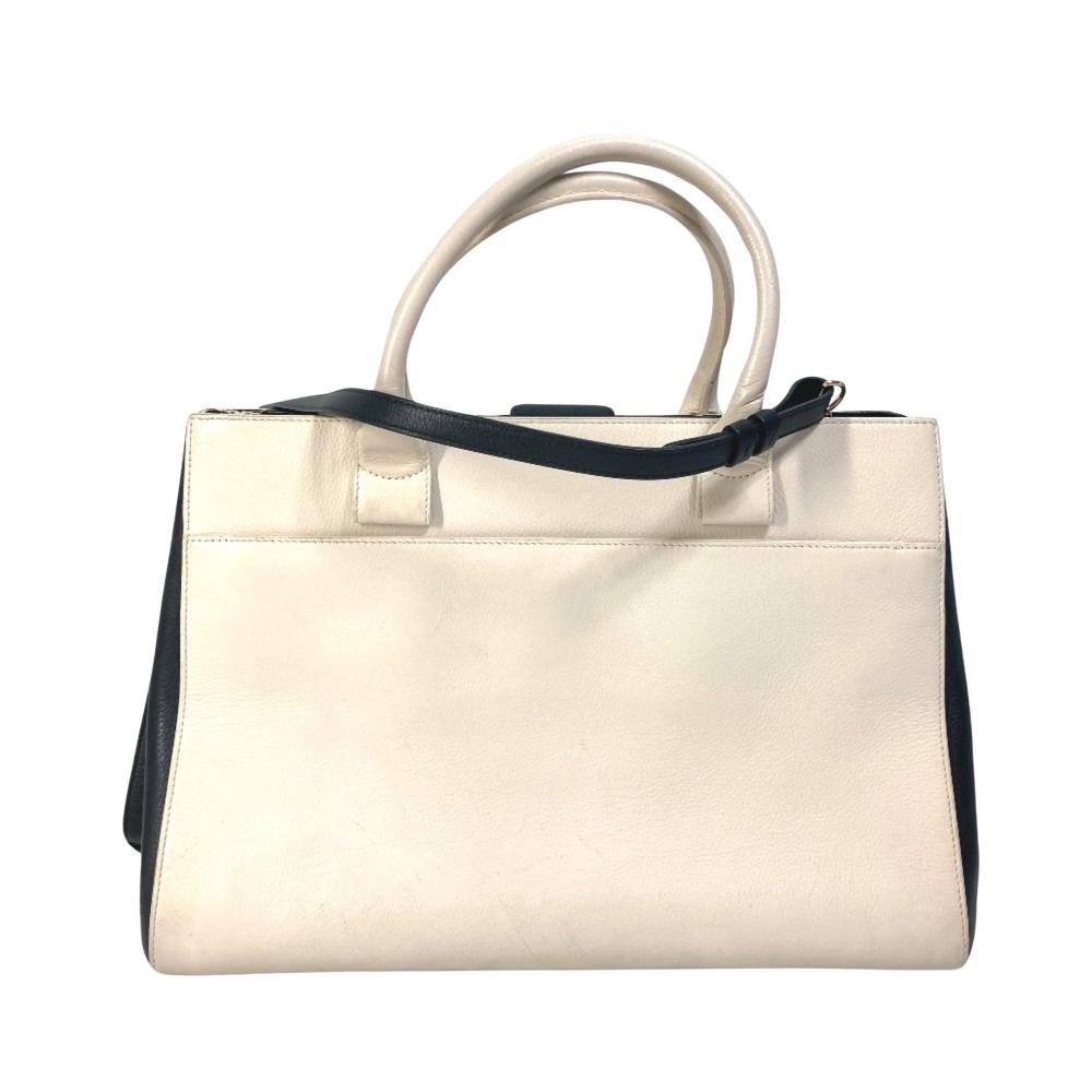 Beige Leather Chanel Handbag