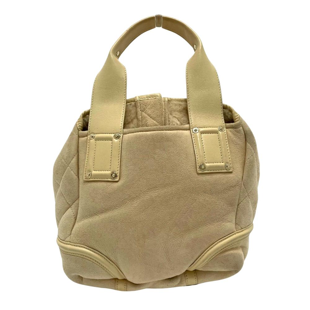 Beige Suede Chanel Sports CC Logo