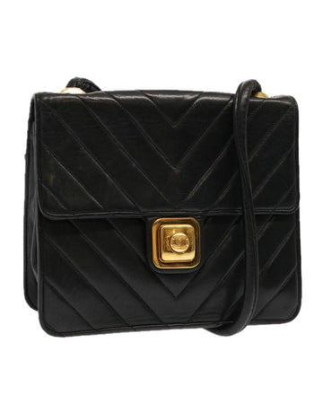 Black Canvas Chanel Shoulder Bag