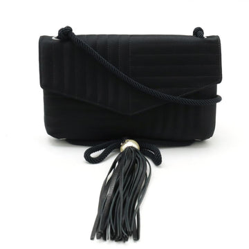 Black Canvas Chanel Crossbody Bag