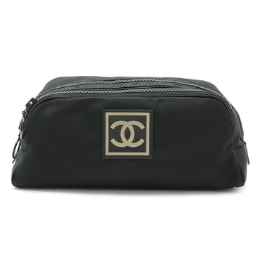 Black Canvas Chanel Cosmetic Pouch