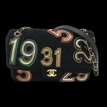 Black Canvas Chanel Shoulder Bag