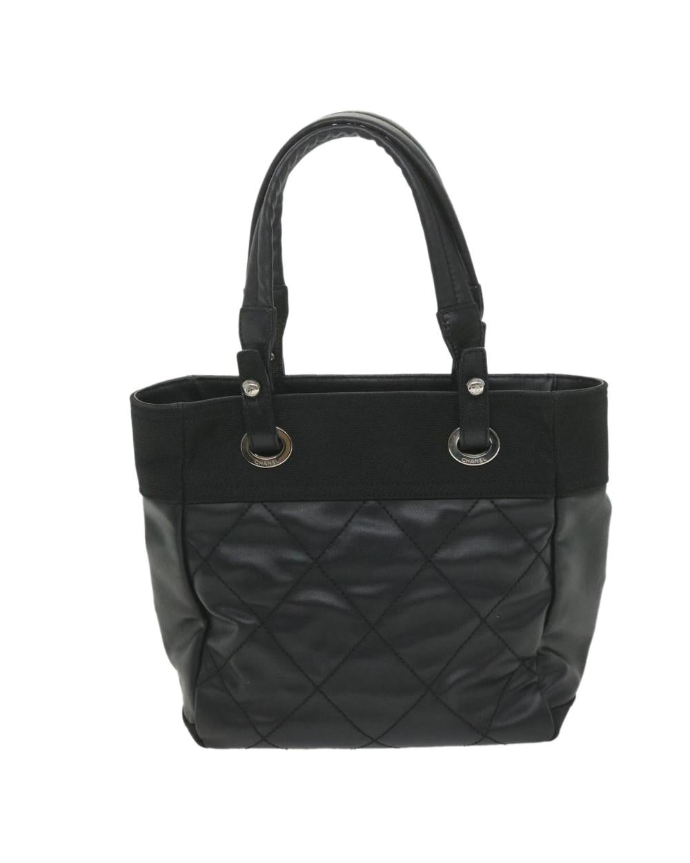 Black Canvas Chanel Tote