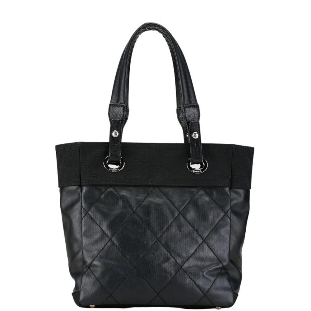 Black Canvas Chanel Tote